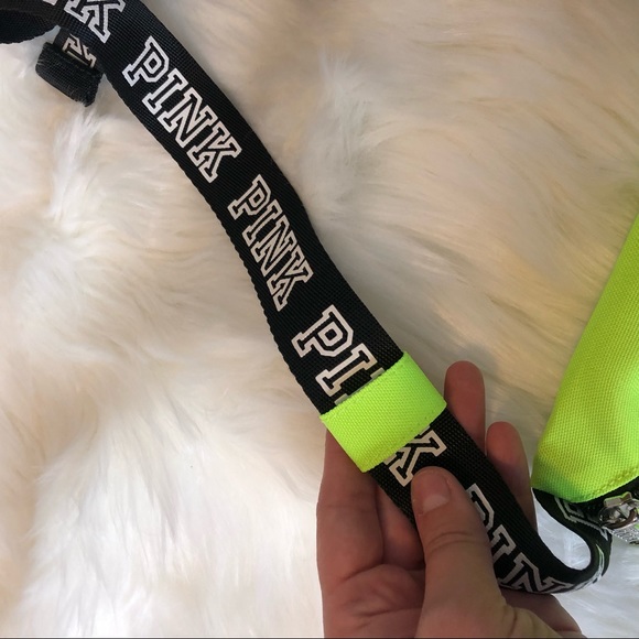 Victoria Secrets Pink Neon Yellow, Black and White Fanny Pack - Picture 4 of 7